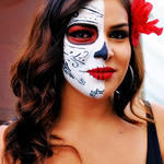 Red-and-White Painted Face